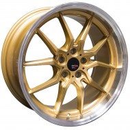 Option Lab S718 Top Secret Gold w/Machined Lip 19x9.5 5x114.3 +35