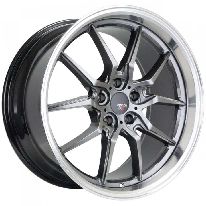 Option Lab S718 Nightfall Grey w/Machined Lip 19x9.5 5x114.3 +35