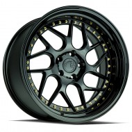 Aodhan DS01 Gloss Black w/Gold Rivets 18x8.5 5x114.3 +35