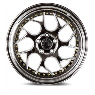 Aodhan DS01 Vacuum Chrome w/Gold Rivets 18x10.5 5x120 +25