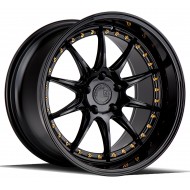 Aodhan DS07 Gloss Black w/Gold Rivets 19x9.5 5x114.3 +15