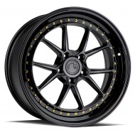 Aodhan DS08 Gloss Black w/Gold Rivets 19x9.5 5x114.3 +15