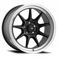 Konig Countergram Matte Black w/Machined Lip 15x7.5 4x100 +35