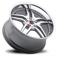 MRR RW2 Silver Machine Face Chrome Lip 18x8