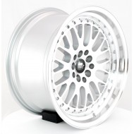 MST MT10 Silver w/Machined Face 15x8 4x100/114.3 +25