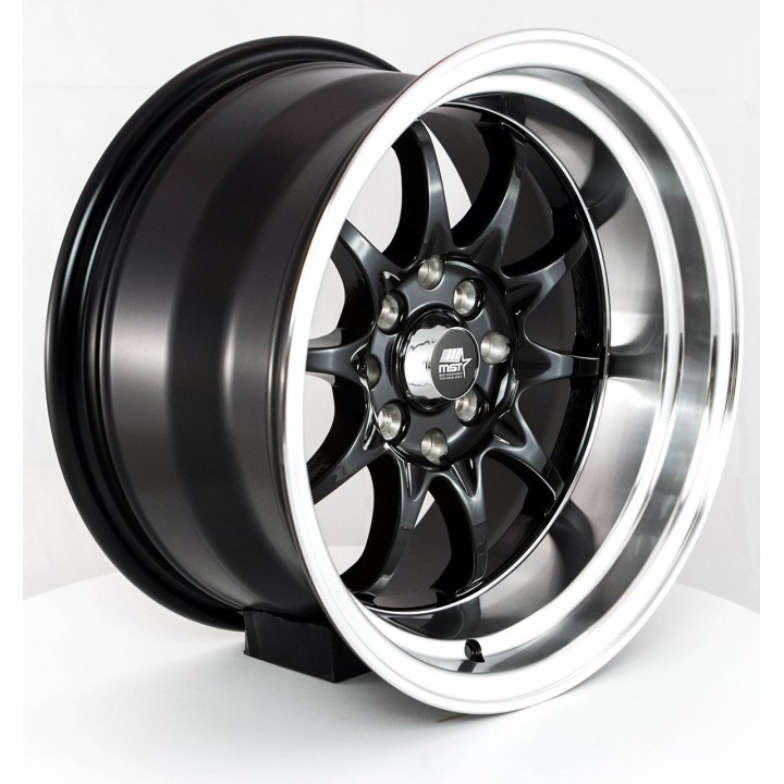 MST MT11 Black w/Machined Lip 17x9 5x100/114.3 +20