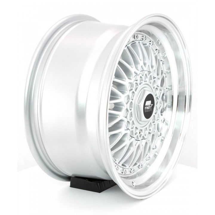 MST MT13 Silver w/Machined Lip 15x8 4x100/4x114.3 +20