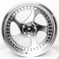 MST MT15 Silver w/Machined Lip 18x9.5 5x114.3 +35