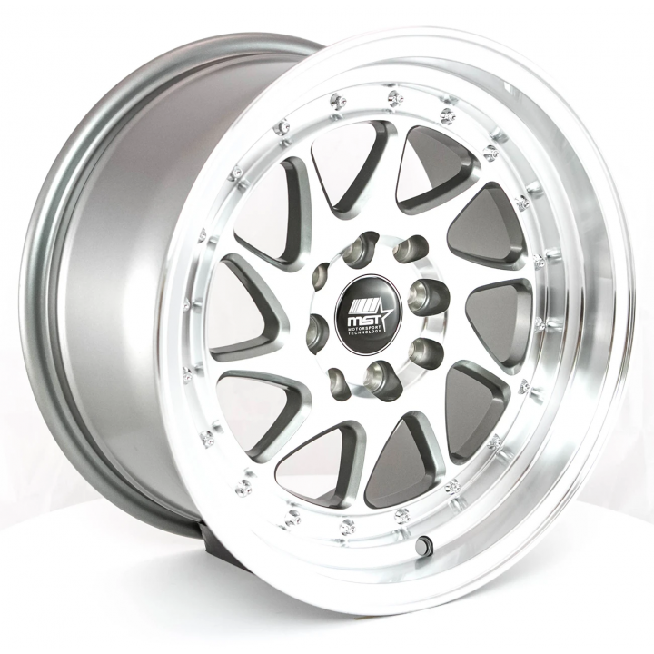 MST MT28 Gunmetal w/Machined Face 15x8 4x100/114.3 +20