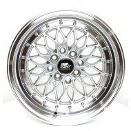 MST MT36 Silver w/Machined Lip 15x8 4X100/114.3 +20