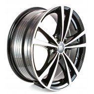 MST Saber Glossy Black w/Machined Face 16x7 5x100 +45