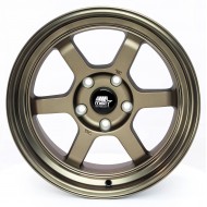 MST Time Attack Matte Bronze w/Bronze Machined Lip 17x9 5x114.3 +20