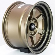 MST Time Attack Matte Bronze w/Bronze Machined Lip 16x8 4x100 +20