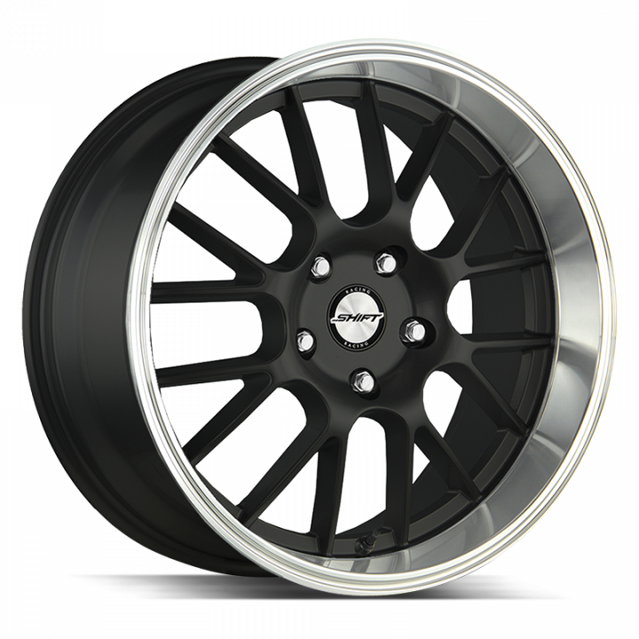 Shift Crank Black Polished Lip 18x8.5 4x100/114.3 +30