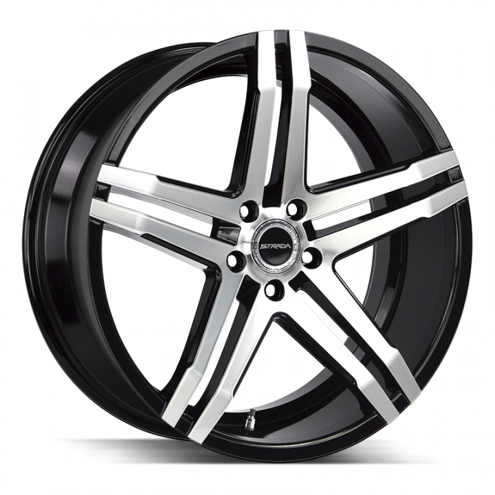 Strada Domani Gloss Black Machined 20x8.5 5x120 +40