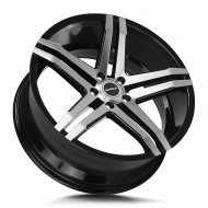 Strada Domani Gloss Black Machined 20x8.5 5x120 +40