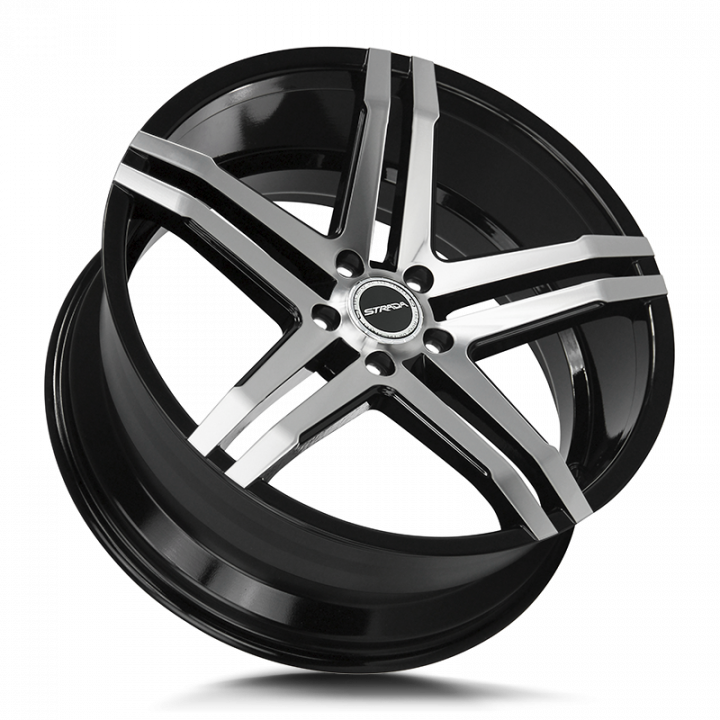 Strada Domani Gloss Black Machined 20x8.5 5x120 +40