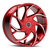 Ignite Inferno Candy Red Milled Tips 22x9.5 5x115/5x120 +15
