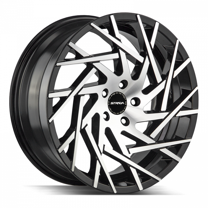 Strada Nido Gloss Black Machined 24x9.5 5x120 +35