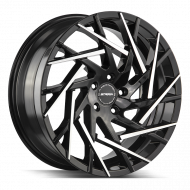 Strada Nido Gloss Black Machined Tips 24x9.5 5x120 +15