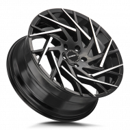 Strada Nido Gloss Black Machined Tips 24x9.5 6x139.7 +24