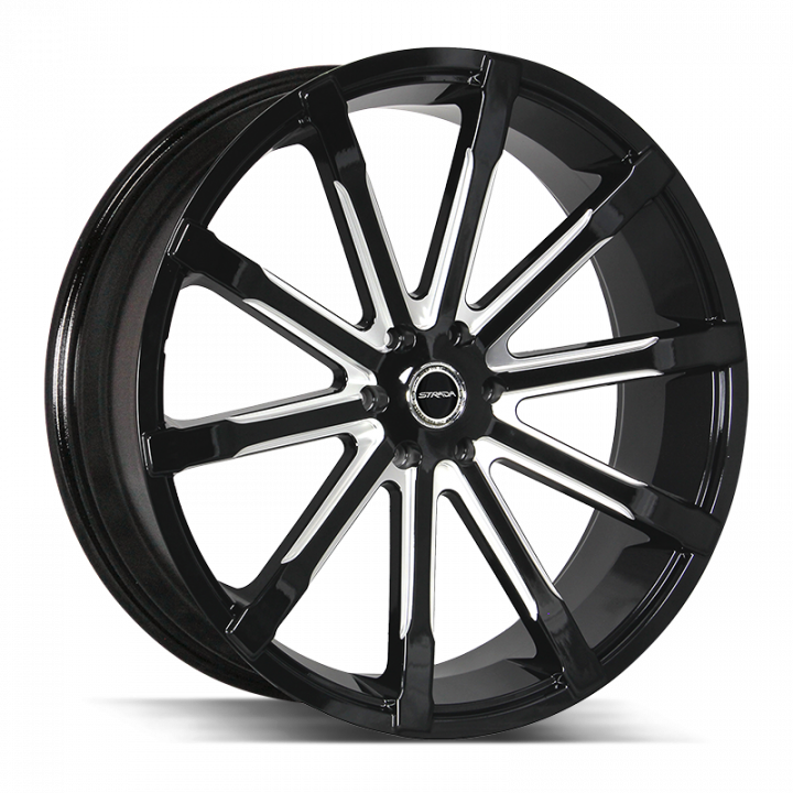 Strada Osso Gloss Black Milled 24x10 6x135 +24