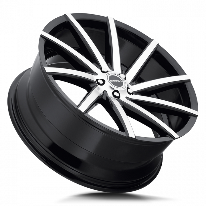 Strada Sega Gloss Black Machined 26x9.5 6x135 +24