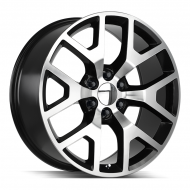 Strada OE Replica Gmc Sierra Gloss Black Machined 24x10 6x139.7 +31