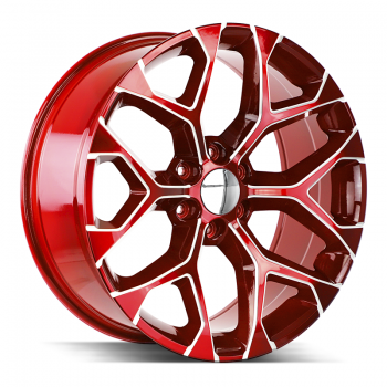 Strada OE Replica Snowflake Candy Red Milled 24x10 6x139.7 +31
