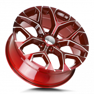 Strada OE Replica Snowflake Candy Red Milled 24x10 6x139.7 +31