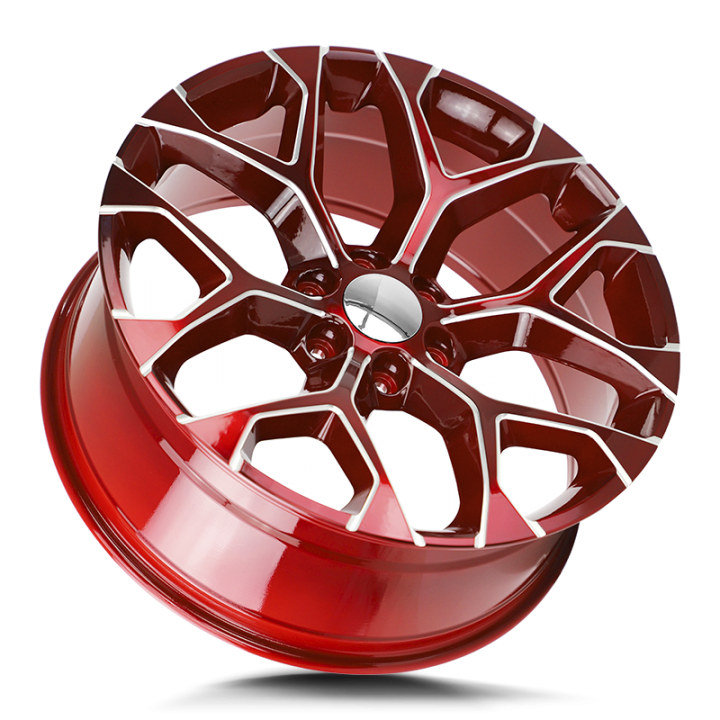 Strada OE Replica Snowflake Candy Red Milled 24x10 6x139.7 +31