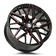 Shift Spring Gloss Black Candy Red Milled 22x9 5x114.3 +35