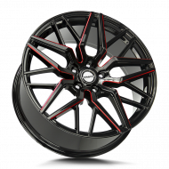 Shift Spring Gloss Black Candy Red Milled 22x9 5x115 +15