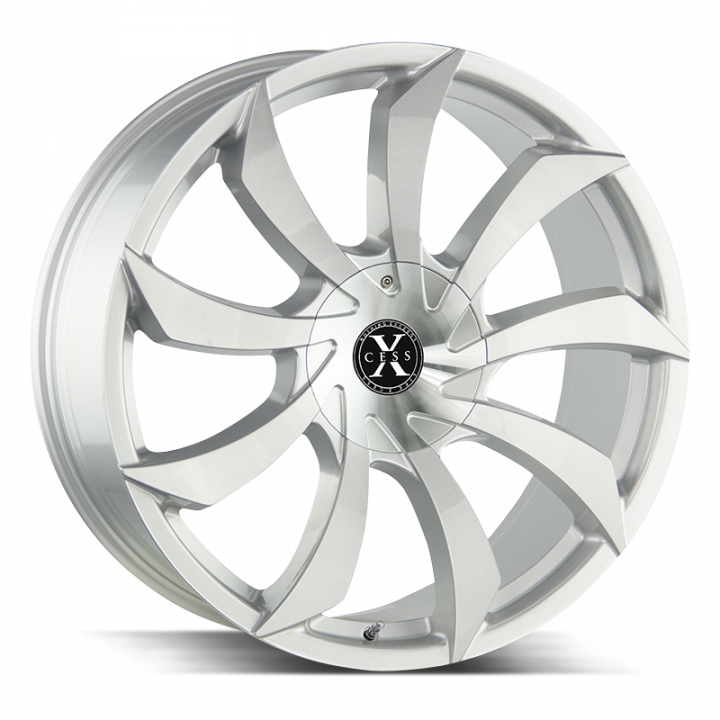 Xcess X01 Brushed Face Silver 22x9 5x110/5x115 +35