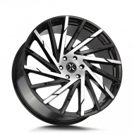 Xcess X02 Gloss Black Machined 22x9 5x120 +35