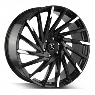 Xcess X02 Gloss Black Machined Tips 20x8.5 5x120 +35