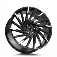 Xcess X02 Gloss Black Machined Tips 22x9 5x120 +15